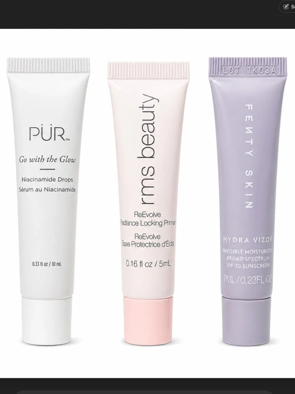 NWOT PUR + RMS Beauty + Fenty Skin Travel Size Skincare Bundle NWT/Sealed